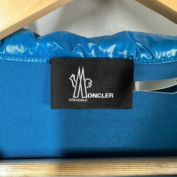 Moncler Maglia Grenoble Cardigan Fleece Jacket Bright Blue Size Small - Picture 4 of 11